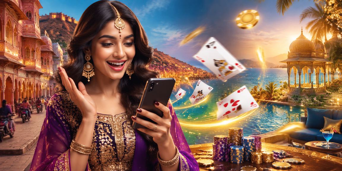 Teen Patti game in Jaipur with festive lighting and players engaging